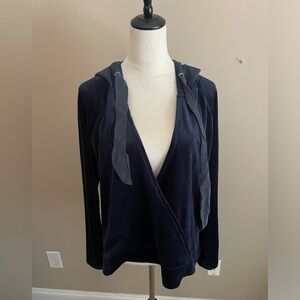 Saturday Sunday Anthropologie velvet wrap top, Size Large